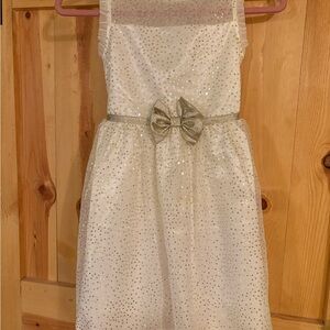 Jona Michelle Glittering White and Gold Dress